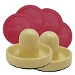 2 Table Hockey Mallets +4 Red Small Air Pucks
