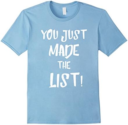 Men's You Just Made The List Chris Wrestling T Shirt Medium Baby Blue