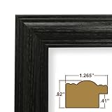16x36 Custom Picture Frame / Poster Frame 1.265" Wide Complete Black Wood Frame (440BK)