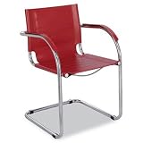 Flaunt Guest Chair White Leather Black/Leather