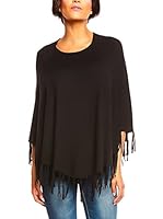 SO CACHEMERE Poncho Paola (Negro)