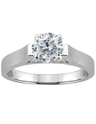 0.75 Ct Round H/I SI1/SI2 Diamond 14K White Gold Solitaire Ring