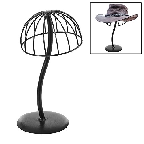 Freestanding Black Metal Hat Rack / Wig Holder Storage Display Stand New