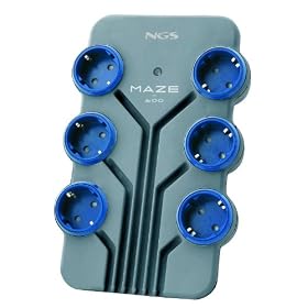 NGS - Maze600 - Multiprise parasurtension parafoudre 6 prises