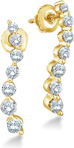 Yellow Diamond Dangle Journey Earrings