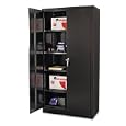ALERA / ALE85109 / Quick-Assemble High Cabinet, 5 Shelves/1 Fixed, 36 x 18 x 72, Black / Sold as 1 EA