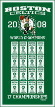 Buy Boston Celtics 2008 World Champions 17 Championships Banner by Sports Images