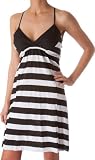 Energetic Horizontal Stripes Racerback Halter Neck Cotton Dress / Sundress