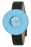 DKNY NY3921  Ladies Analogue Watch, Pale Blue Case & Dial with Embossed DKNY Logo, Silver Hands & Black Leather Strap