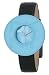 DKNY NY3921 Ladies Analogue Watch, Pale Blue Case & Dial with Embossed DKNY Logo, Silver Hands & Black Leather Strap