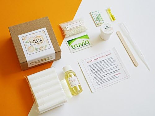 DIY Shea Butter Lip Balm Making Kit - Make 12 Sweet Orange Lip Balms with Natural &amp; Organic Ingredients - Hand-packed in California