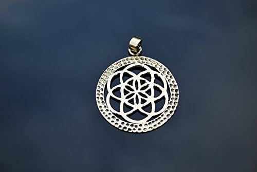 Silver Toned Mandala Brass Pendant, Floral Pendant, Brass Pendant, Yoga Jewelry, Ethnic Jewelry 7