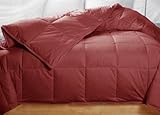 Cranberry Red Colored Feather Down Comforter - King Size