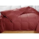 Cranberry Red Colored Feather Down Comforter - King Size