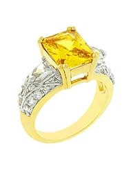 Yellow CZ Fashion Ring
