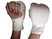 Open Finger Elasticated Contact Style Punch Bag Karatte Gloves White Mitt S/M