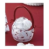 Review Yacanna  / Red and White Wedding Flower Girl Basket
