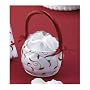 Red and White Wedding Flower Girl Basket
