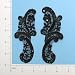 Floral Sprig Lace Applique - Black - Pair*On Sale*