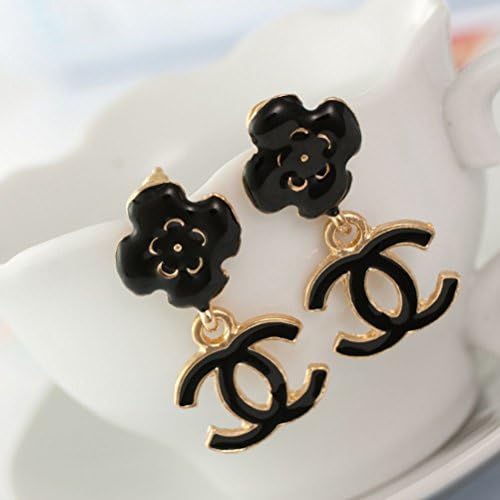 Greatmate Retro Fashion Creative Rhinestone Pearl Flower Earrings