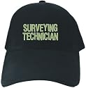 CAPS BLACK EMBROIDERY " SURVEYING TECHNICIAN FUN "