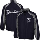 MLB Men's New York Yankees Full Zip Team Color Jacket, Navy, Large