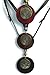 Skullz Jewelry Set of 3, Tree of Life Necklace, Wooden & Metal Bohemian Hippie Pendants with Adjustable Leather Cords