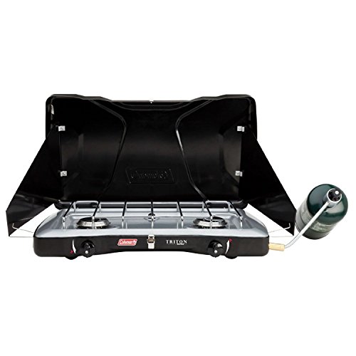 Coleman Triton 2 Burner Propane Stove with PerfectHeat Technology (Black)