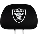 Team ProMark Oakland Raiders Head Rest Covers - Set of 2