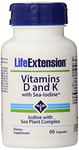 Life Extension Vitamins D and K with Sea-Iodine,60 Capsules Life Extension Vitamins D and K with Sea-Iodine,60 Capsules