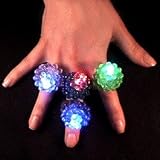 12 Soft Bubble LED Flashing Rings Assorted Colors