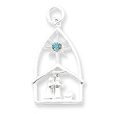 Sterling Silver & Swarovski Crystal Nativity Charm