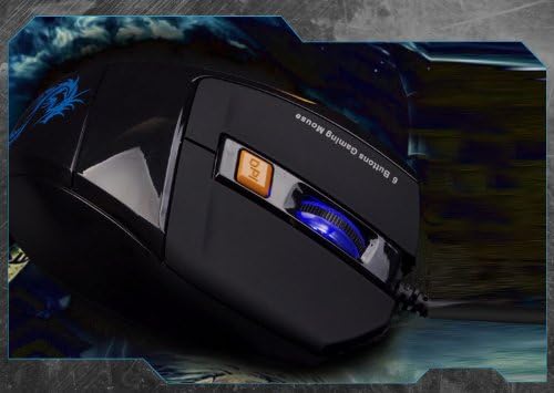 QANT 2000DPI 6 Buttons High Precision Gaming Mouse Ergonomic USB Wired Scroll Optical LED Game Mice with 3 Levels of Adjustable DPI