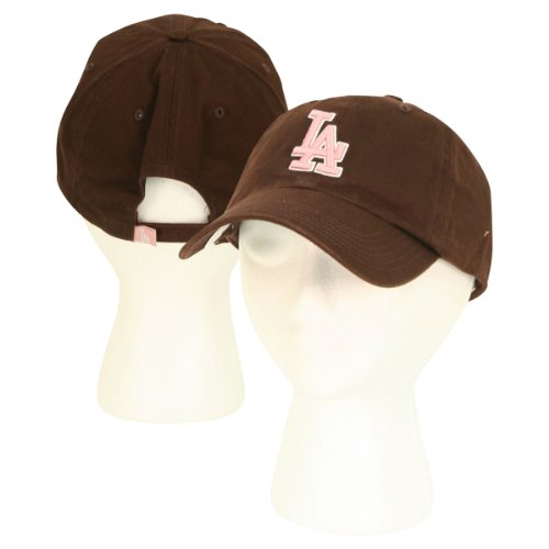 Los Angeles Dodgers Women's Adjustable Baseball Hat - Brown / Pink