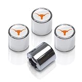 University of Texas Longhorns Chrome Tire Stem Valve Caps