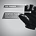 Harbinger Pro Non-Wristwrap Vented Wash & Dry Glove with Padded Leather Palm (Old Style), Black, Large