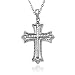41m5rR8zzjL. SL75  Sterling Silver DiamondCut Cross Pendant 18