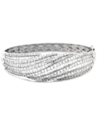 Diamond 18k White Gold Bangle Bracelet