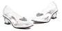 2 Inch Heel Clear With Silver Glitter Heart Slipper Children's. (Clear/Silver;Medium)
