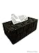 NEW Chocolate Woven RETRO RECTANGULAR Kleenex Tissue DISPENSER Box Cover Holder