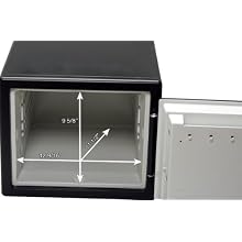 SentrySafe DS0200 Safe 1 Hour Fireproof Combination Safe, 0.8 Cubic Feet, Black