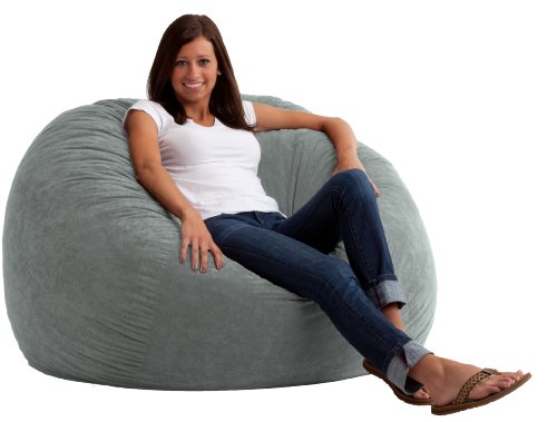 Comfort Research 4-Foot Large Fuf in Comfort Suede, Steel Grey
