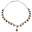 Gem Necklace Silver Tiger'seye Jewelry 17 inches (gnklc277)