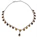 Gem Necklace Silver Tiger'seye Jewelry 17 inches (gnklc277)