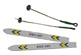 2 Ski Skier mit 2 Stöcken Skistöcke Sport Wintersport Miniatur für Puppenstube Puppenhaus Maßstab 1:12