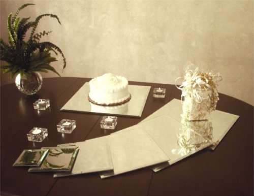 Decorative Mirrored Glass Square Beveled Mats (Set of 7) by Mirror Place