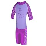 Jammers, Girl's UV Sun Protective 2 Piece Set: Offshore Short Sleeve Top (Rashguard) & Jammer Shorts (UPF 50+)