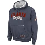 MLB Men's Atlanta Braves Classic Experience Hooded Fleece Pullover (Vintage Navy, Large)