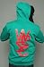 WeSC The Overlay Hoody in Ultramarine Green hood ,Sweatshirts for Men