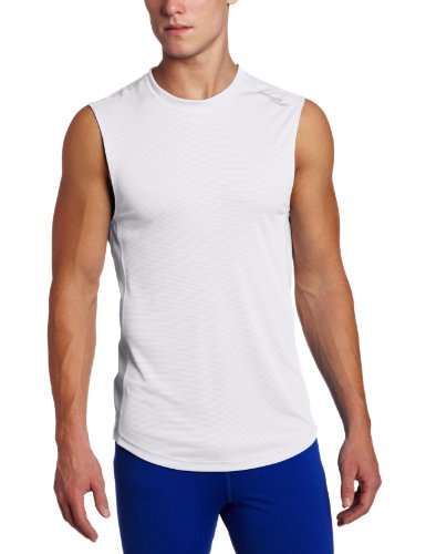 Saucony Hydralite Sleeveless Tee, White, Large